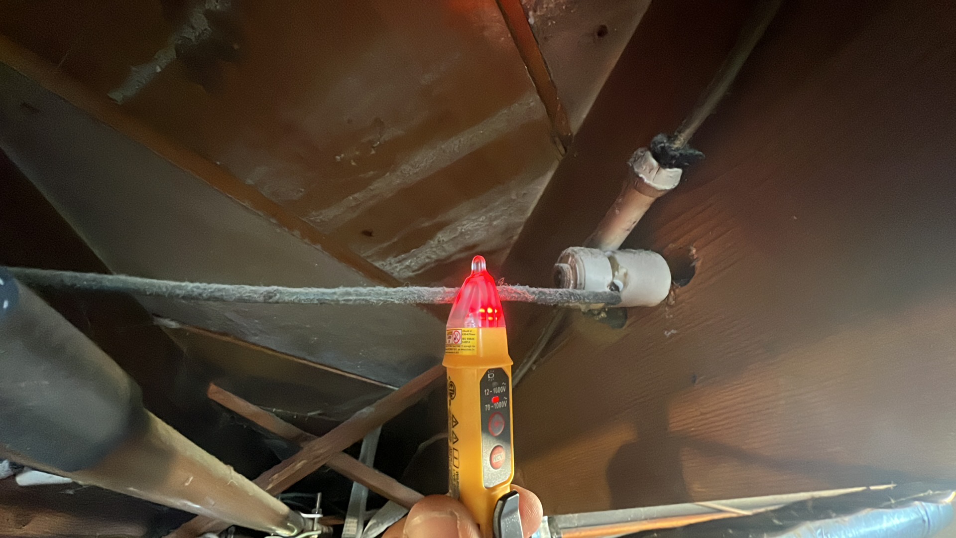 Live electrical hazard in crawlspace